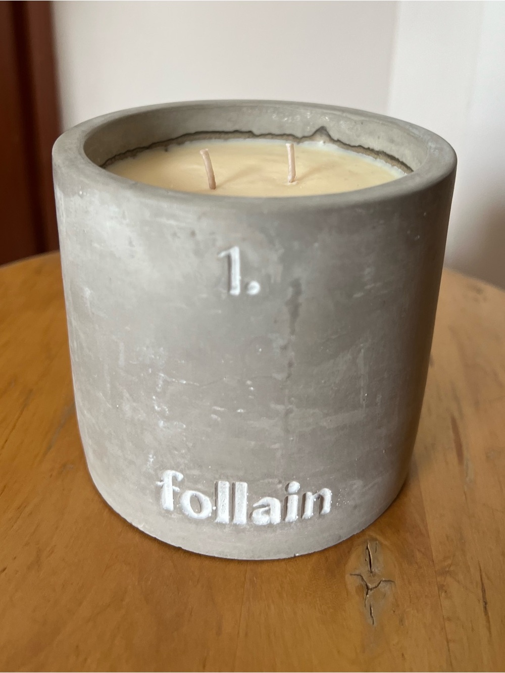 Follian Candle Number 1 — Two-Wick